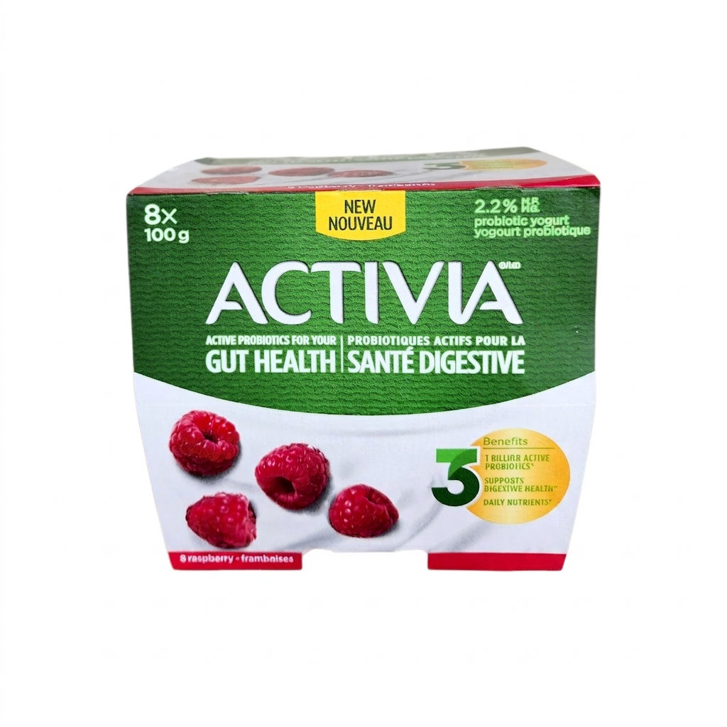Activia Raspberry Yogurt (8x100g)
