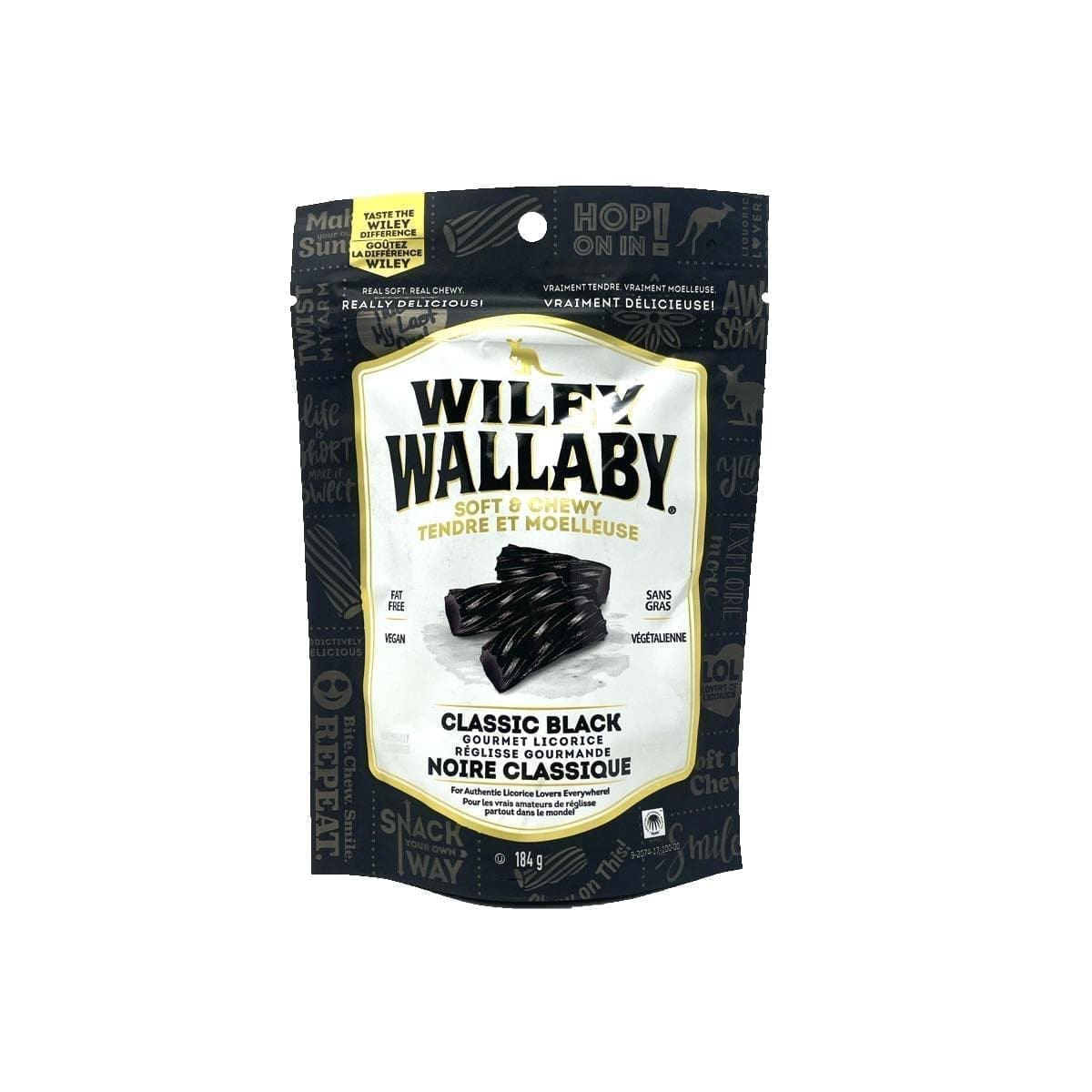 Wiley Wallaby Classic Black Licorice (184g)