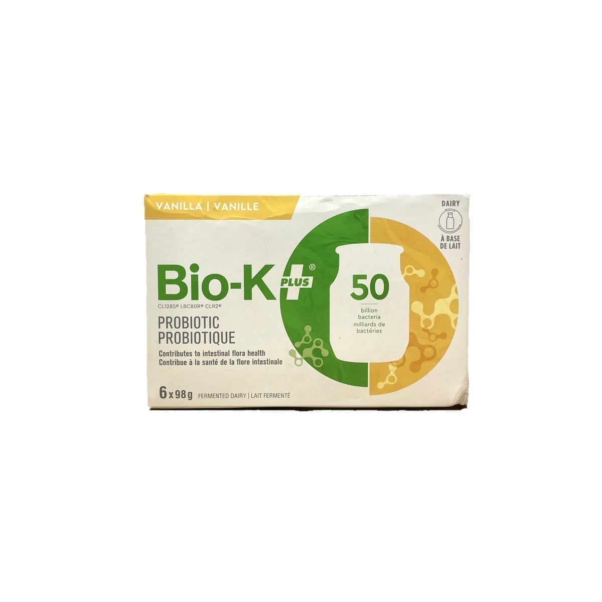 Bio-K Plus Probiotic Vanilla (6 x 98g)
