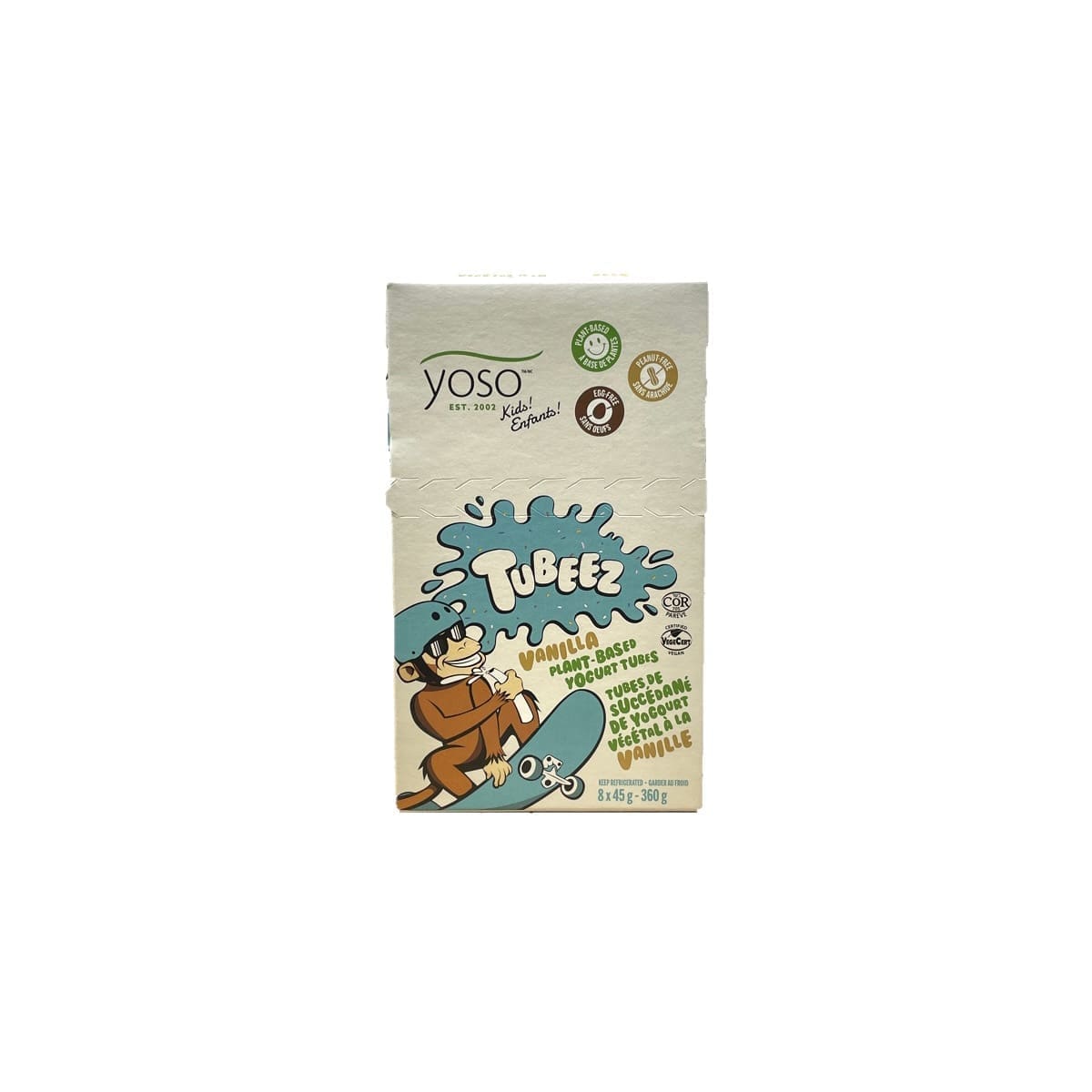 Yoso Tubeez Plant Based Yogurt Tubes Vanilla (360g)