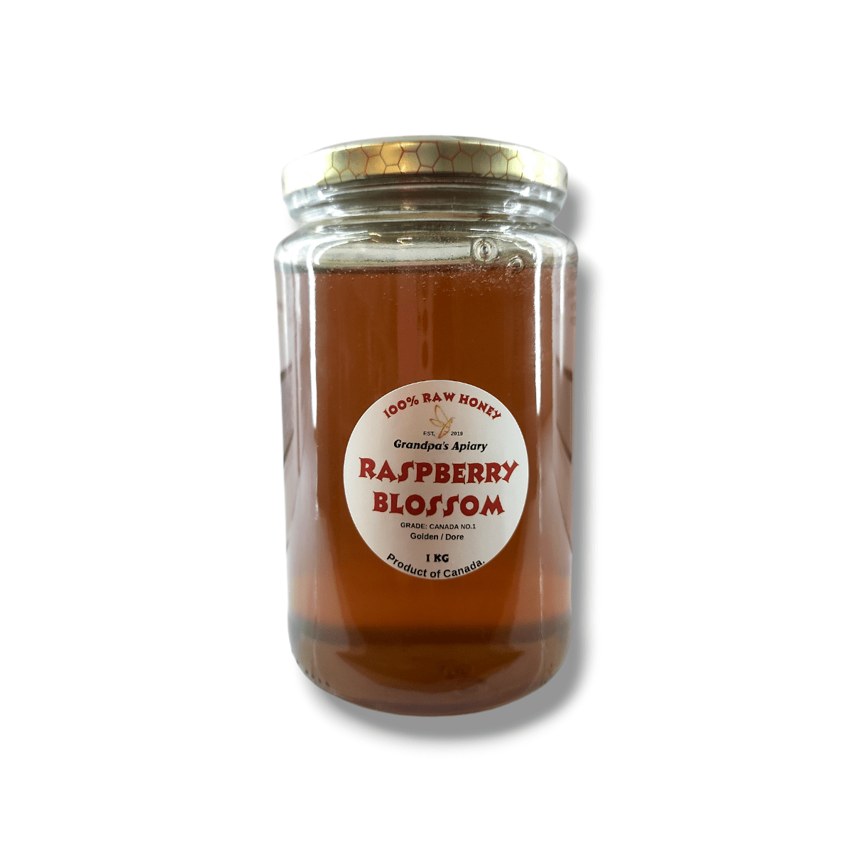 Grandpa's Apiary 100% Raw Honey Raspberry (1kg)