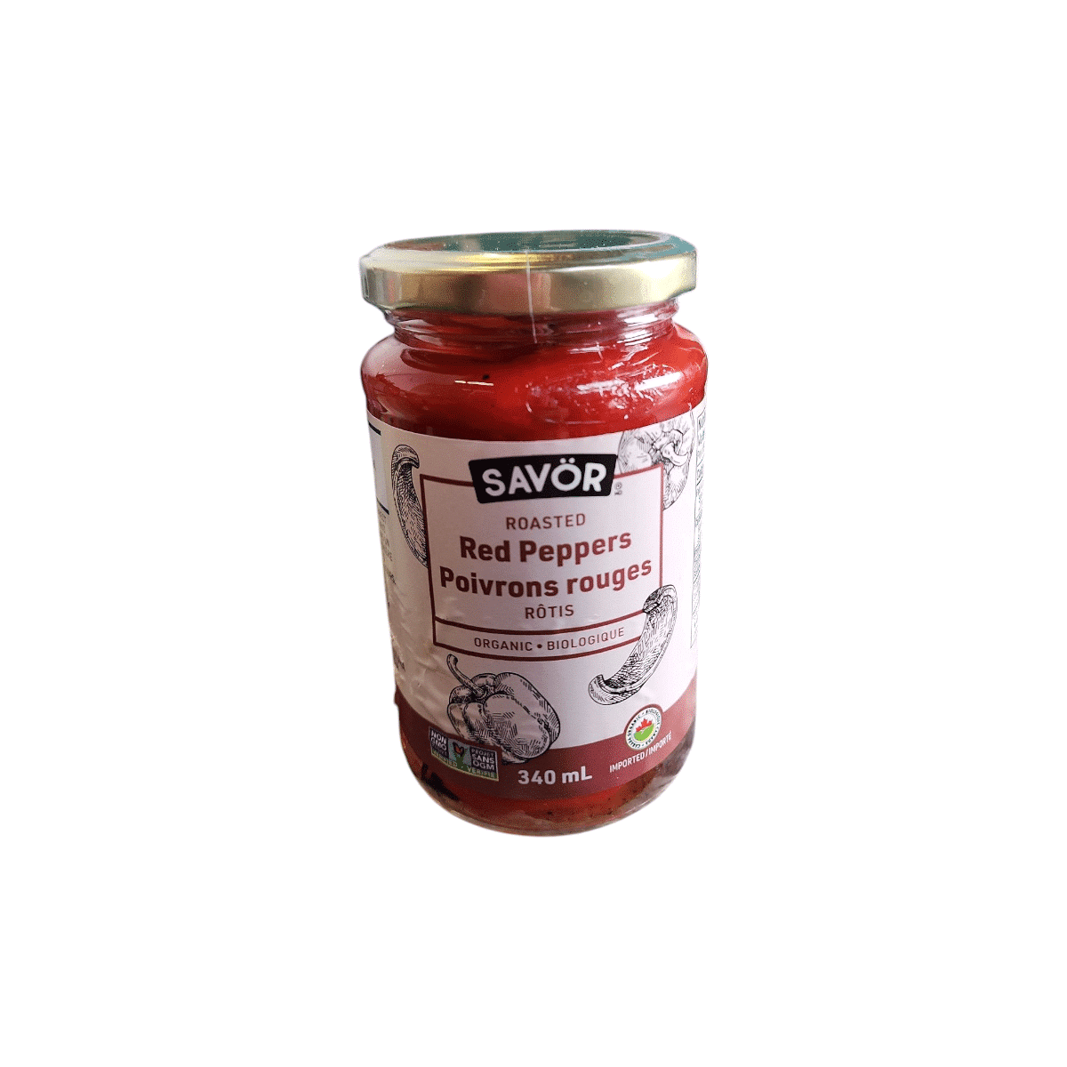 Savor Organic Roasted Red Peppers (340mL)