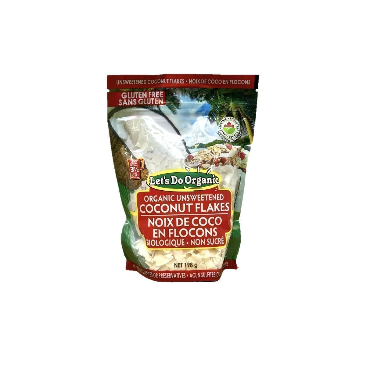 Let's Do Organic Unsweetened Coconut Flakes (198g)