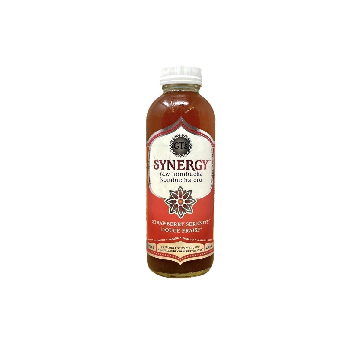 Synergy Raw Kombucha Strawberry Serenity (480mL)