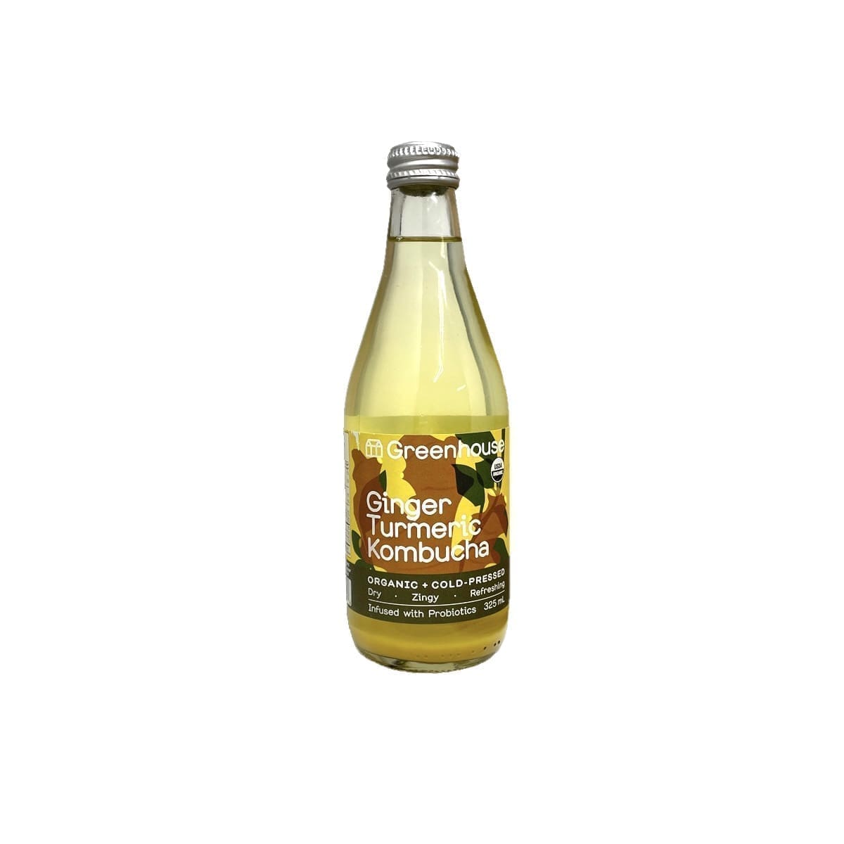 Greenhouse Organic Kombucha Ginger Turmeric (325mL)