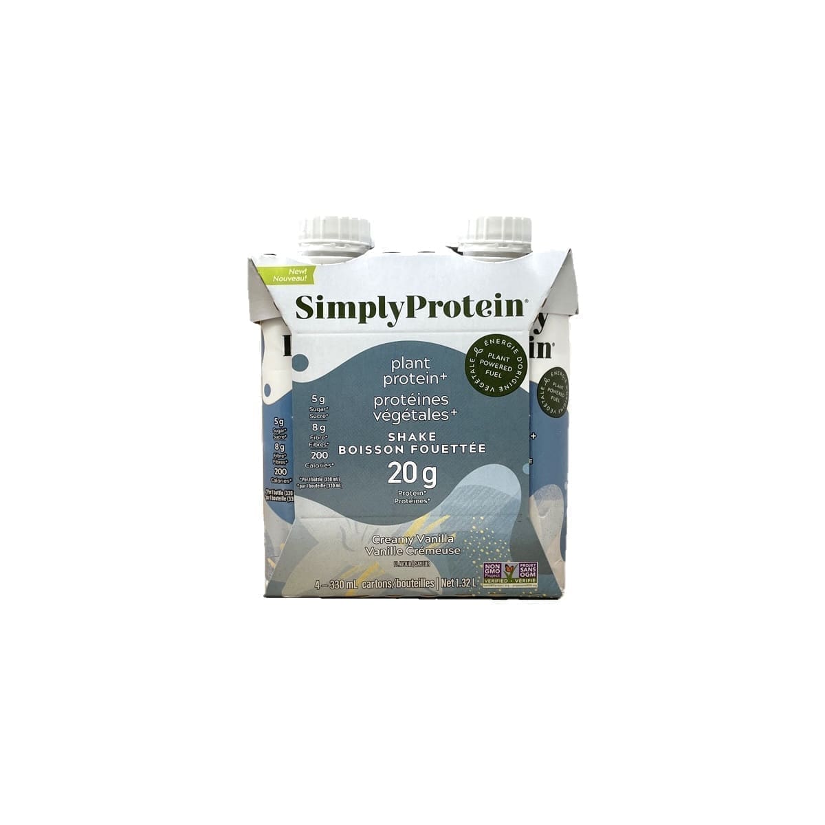 Simply Protein Plant Protein Shake Creamy Vanilla (4x330mL)
