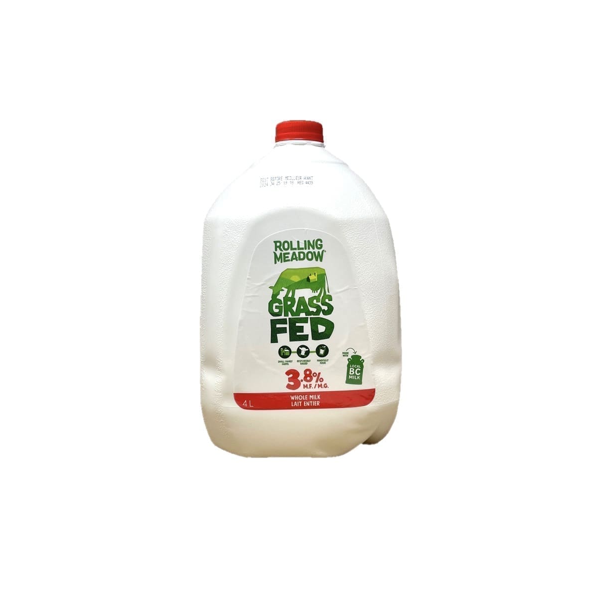 Rolling Meadow Grass Fed Milk 3.8% (4L)
