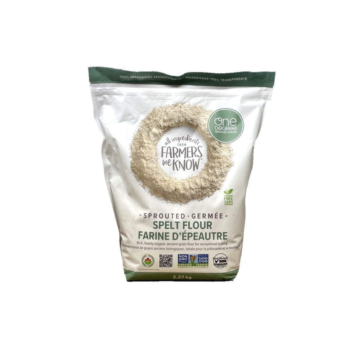 One Degree Sprouted Spelt Flour (2.27kg)