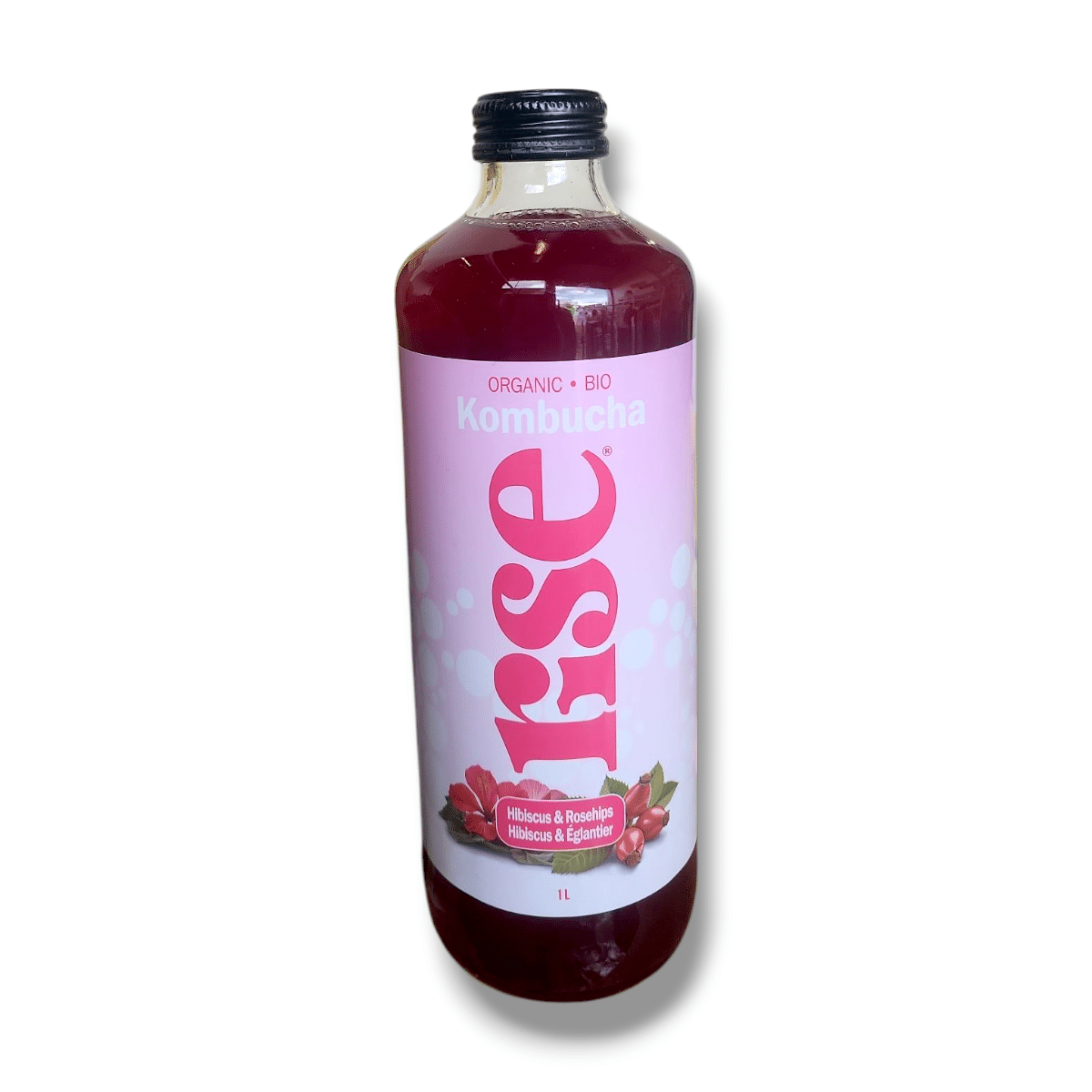 Rise Kombucha Hibiscus &amp; Rose Hips (1L)