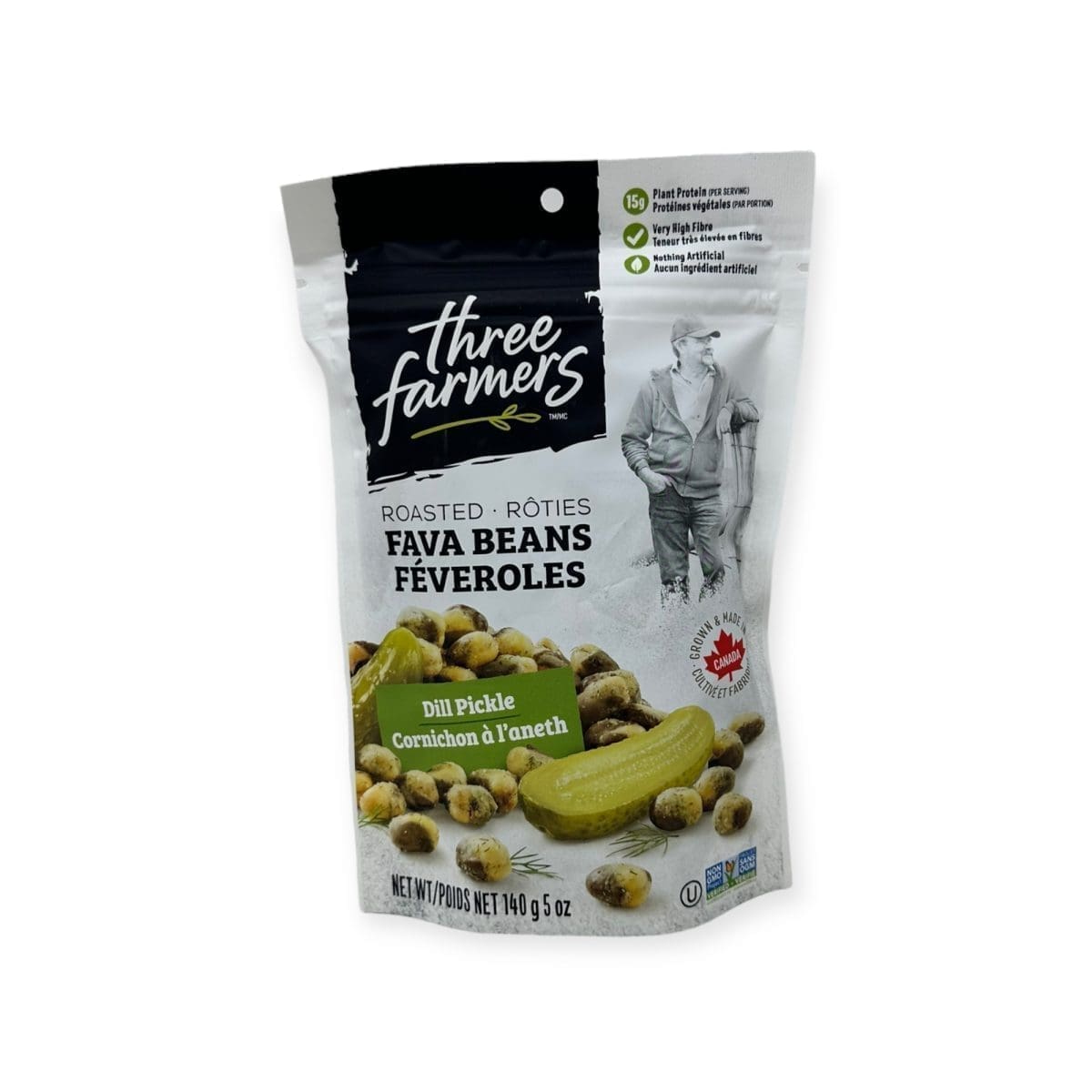 Three Farmers Roasted Fava Beans Dill Pickle (140g)