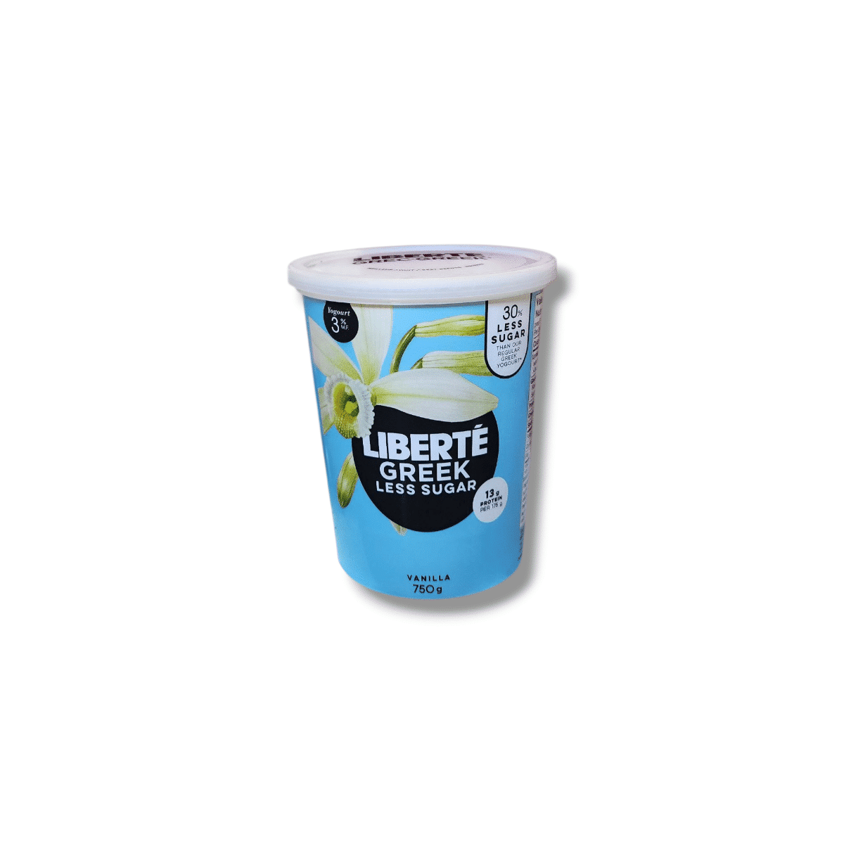 Liberte Greek Less Sugar Vanilla 3% 750g
