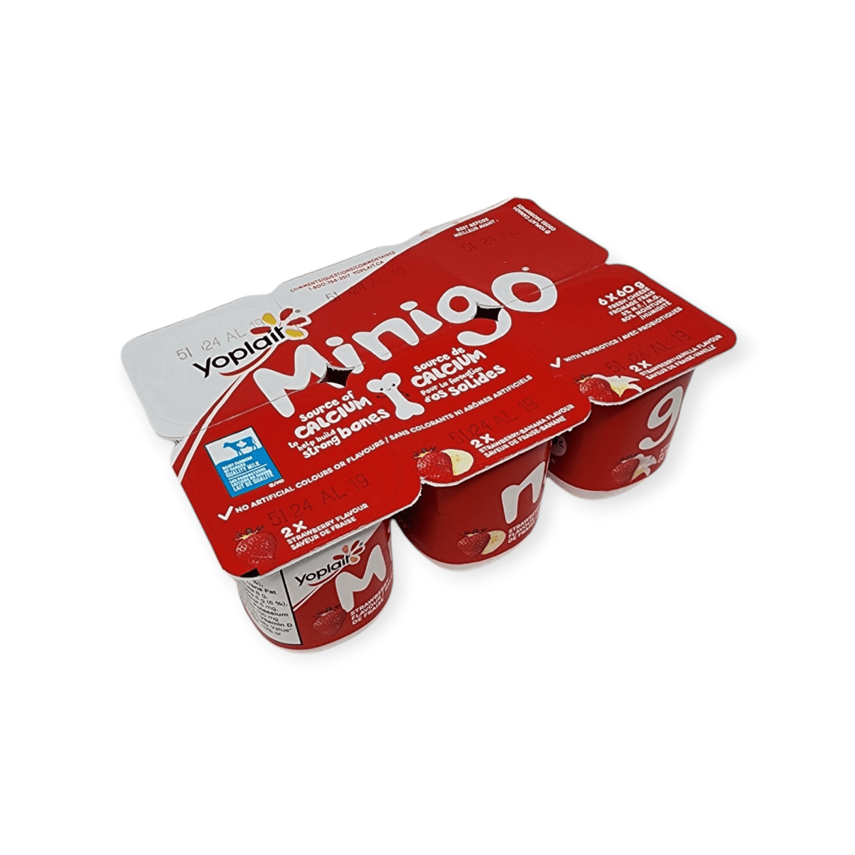 Yoplait Minigo Yogourt  Strawberry Banana (6x60g