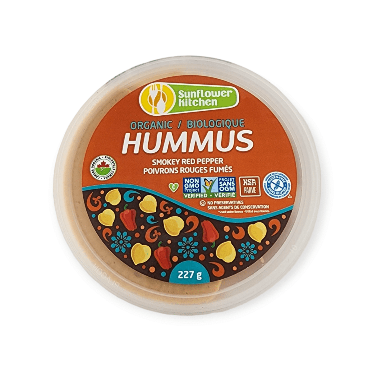 Sunflower Kitchen Organic Hummus Smokey Red Pepper (227g)