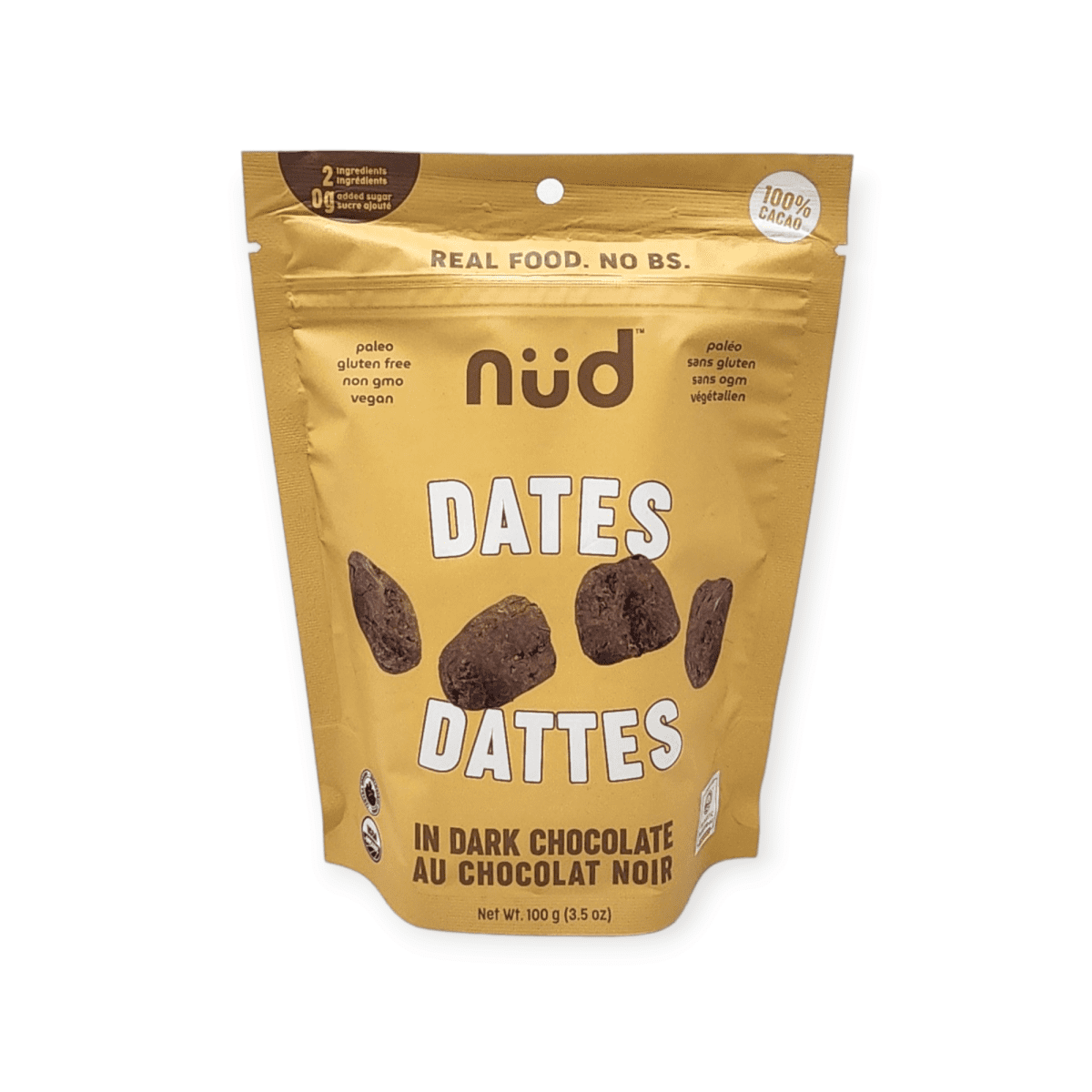Nud Dates In Dark Chocolate (100g)