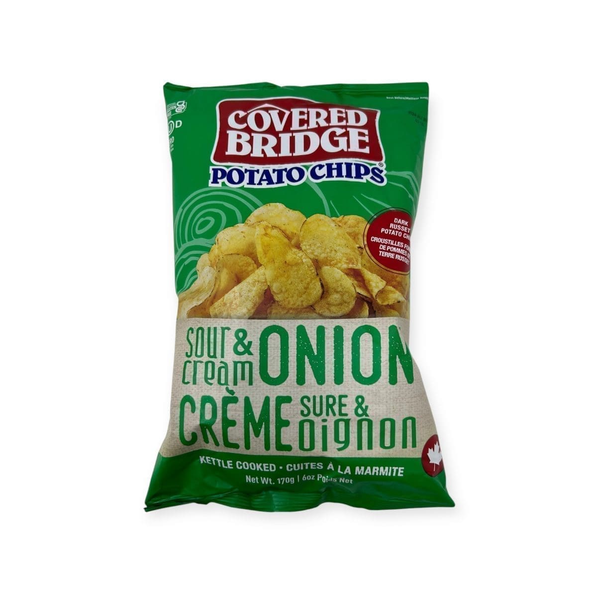 Covered Bridge Potato Chips Sour Cream & Onion (170g)