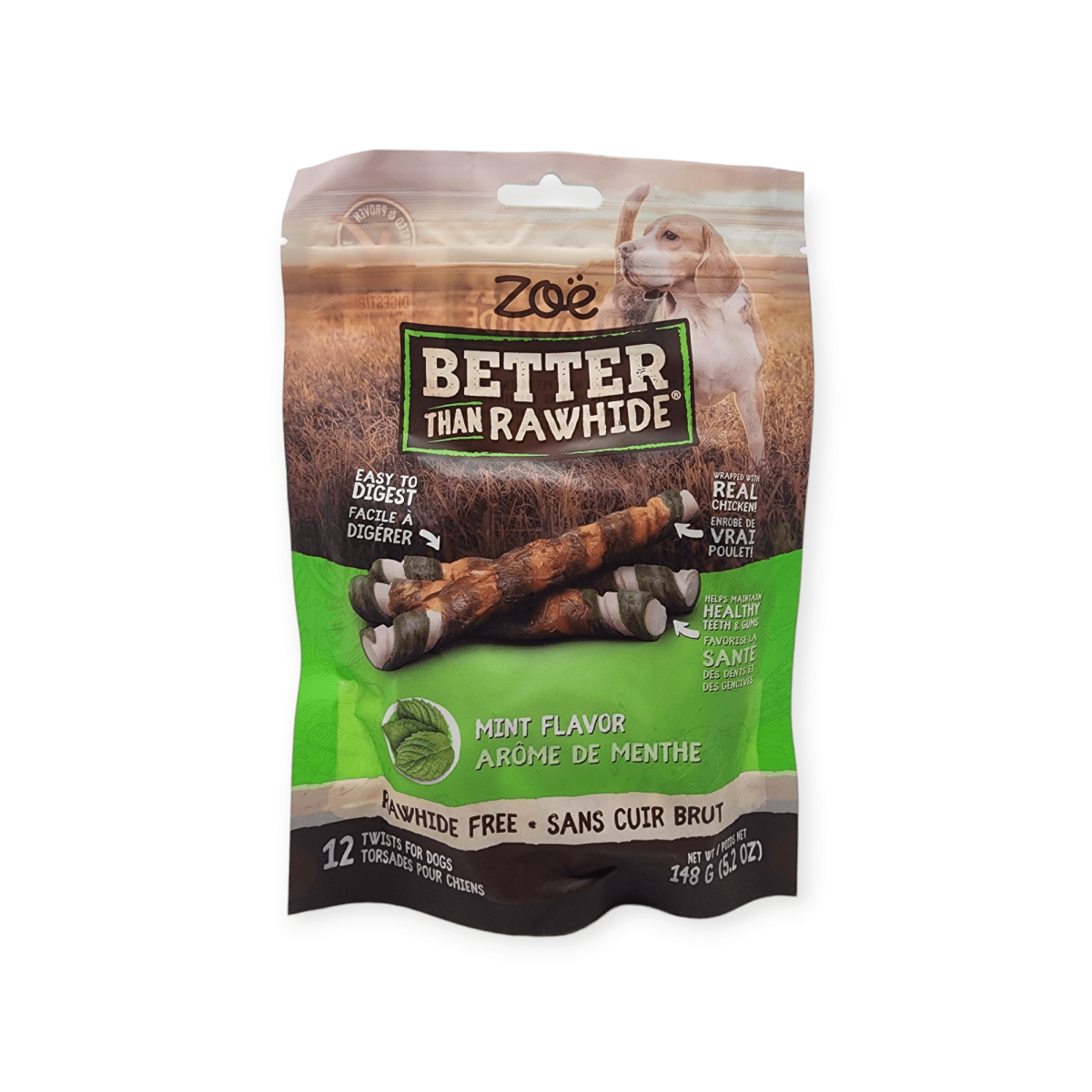 Zoe Better Than Rawhide Twists Mint (148g)