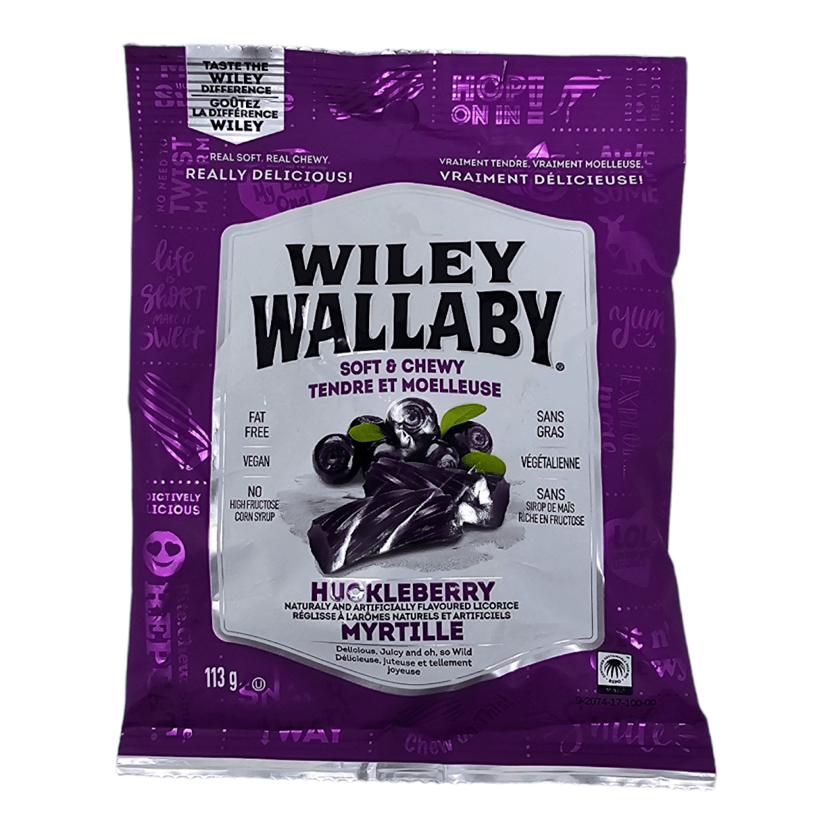 Wiley Wallaby Huckleberry Licorice (113g)