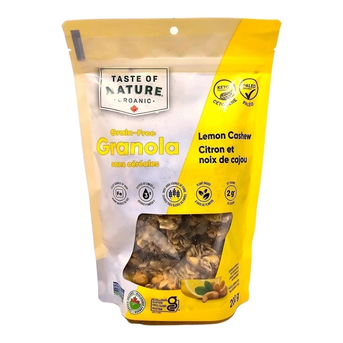 Taste Of Nature Organic Lemon Cashew (200g)
