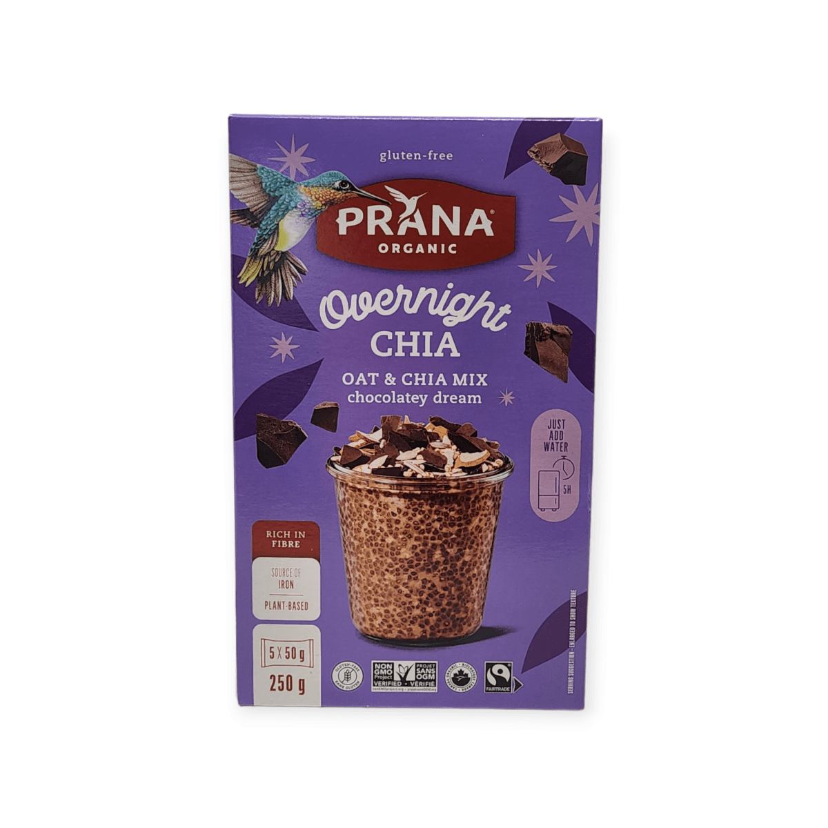 Prana Overnight Chia Oat & Chia Mix Chocolatey Dream (250g)
