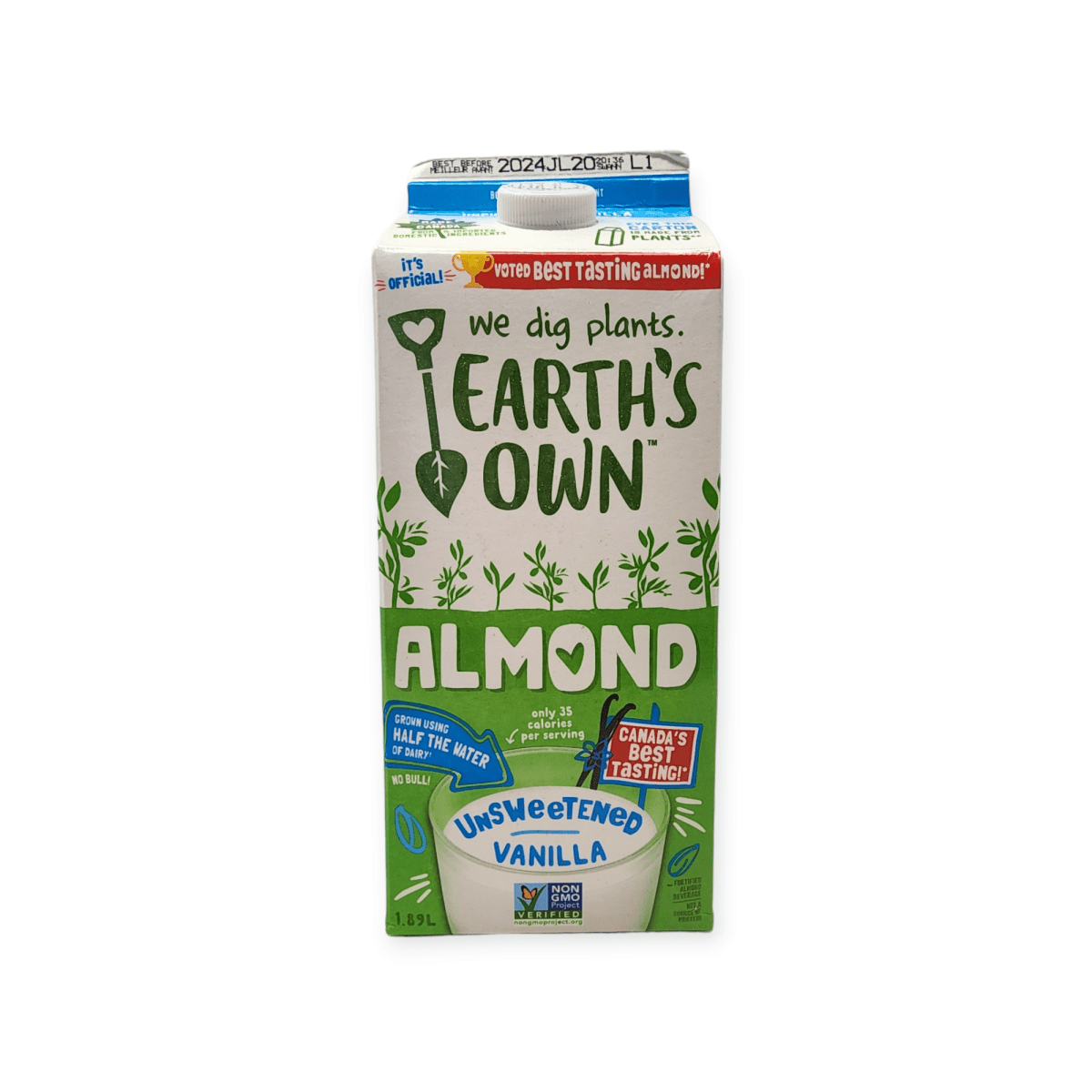 Earth's Own Almond Unsweetened Vanilla (1.89L)