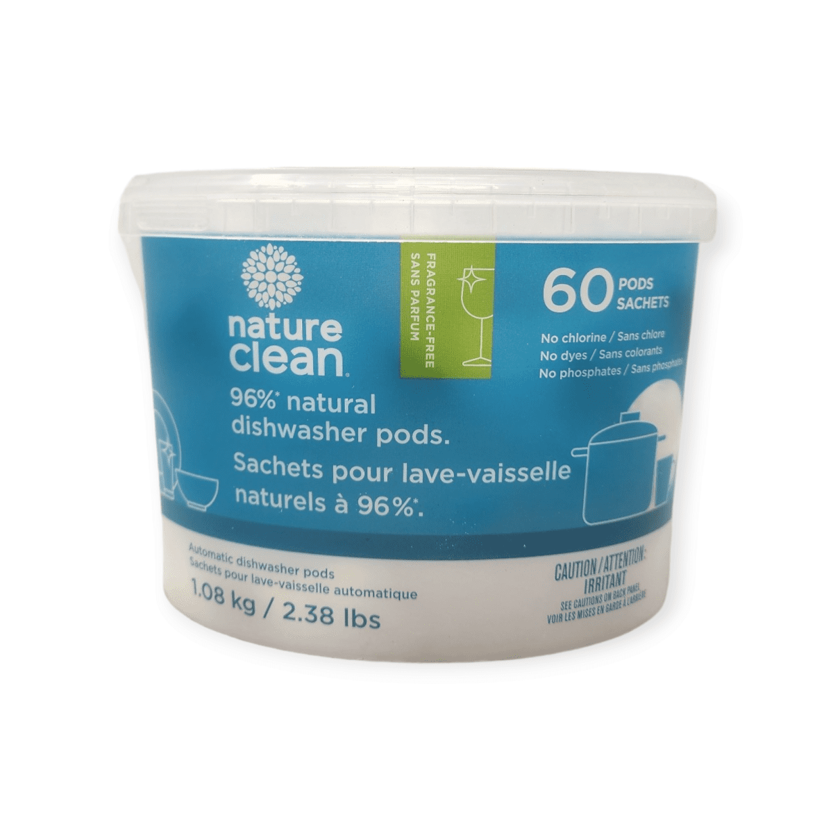 Nature Clean 96% Natural Dishwasher Pods (2.38lbs)
