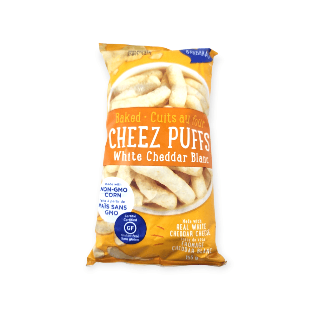 Barbara's Baked Cheez Puffs White Cheddar (155g)