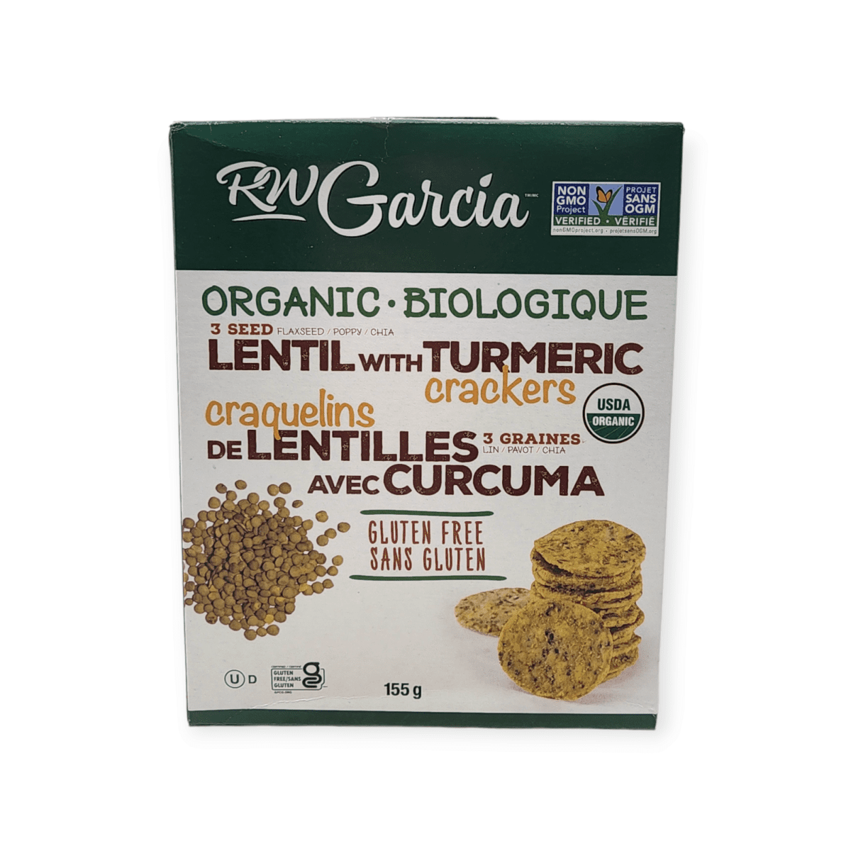 Rw Garcia 3 Seed Lentil with Turmeric Crackers (155g)