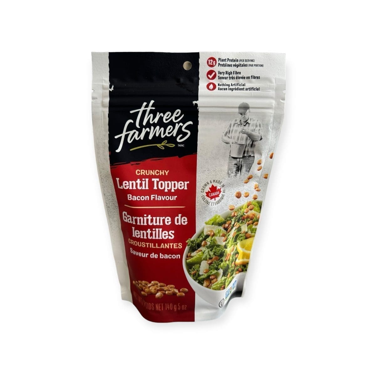 Three Farmers Crunchy Lentil Topper Bacon Flavour (140g)