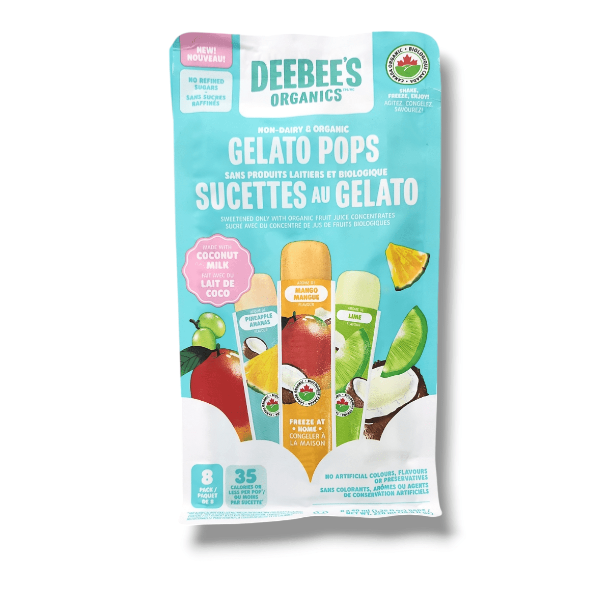 Deebee’s Organics Non-Dairy Gelato Pops (8x20mL)