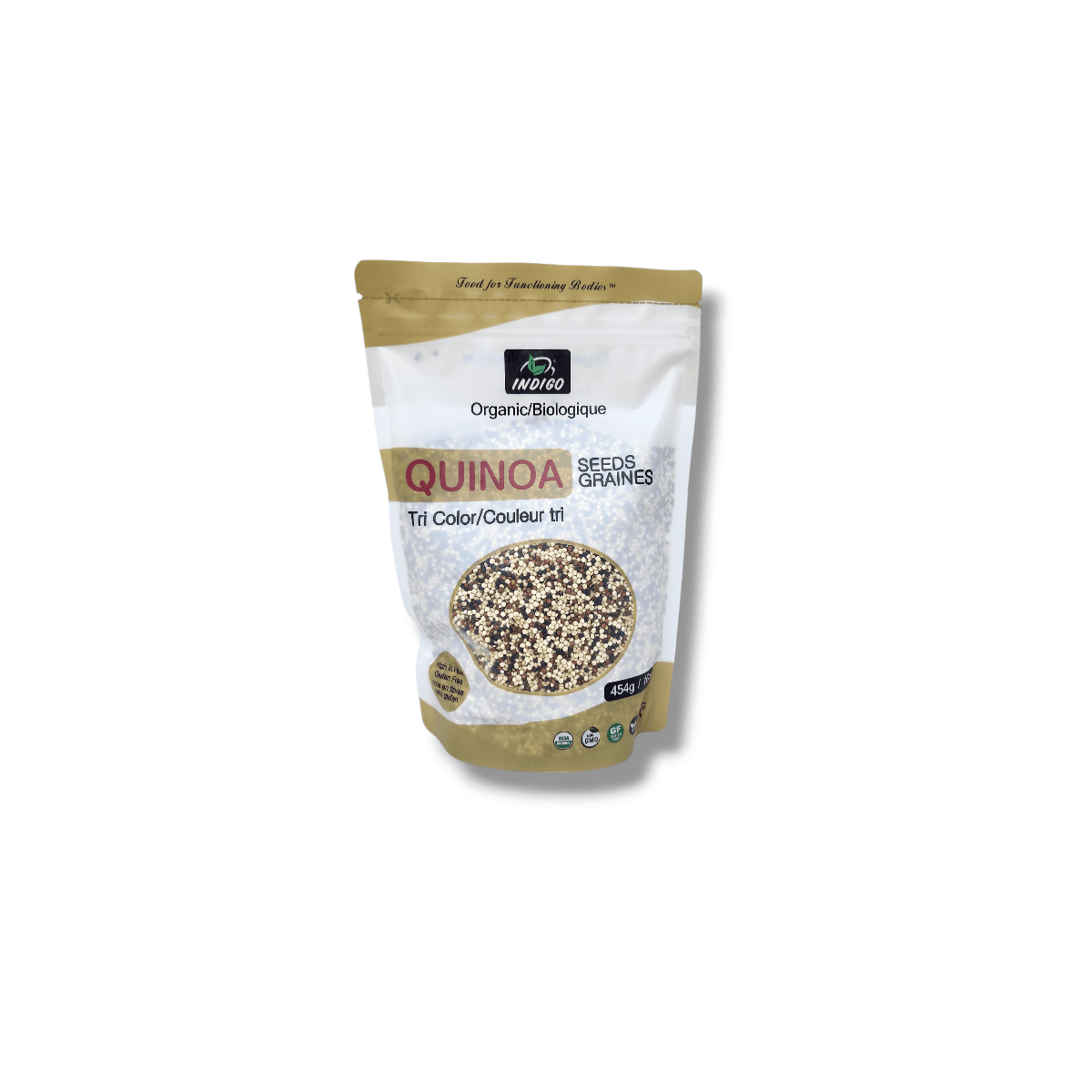 Indigo Organic Quinoa Seeds Tri Color (454g)