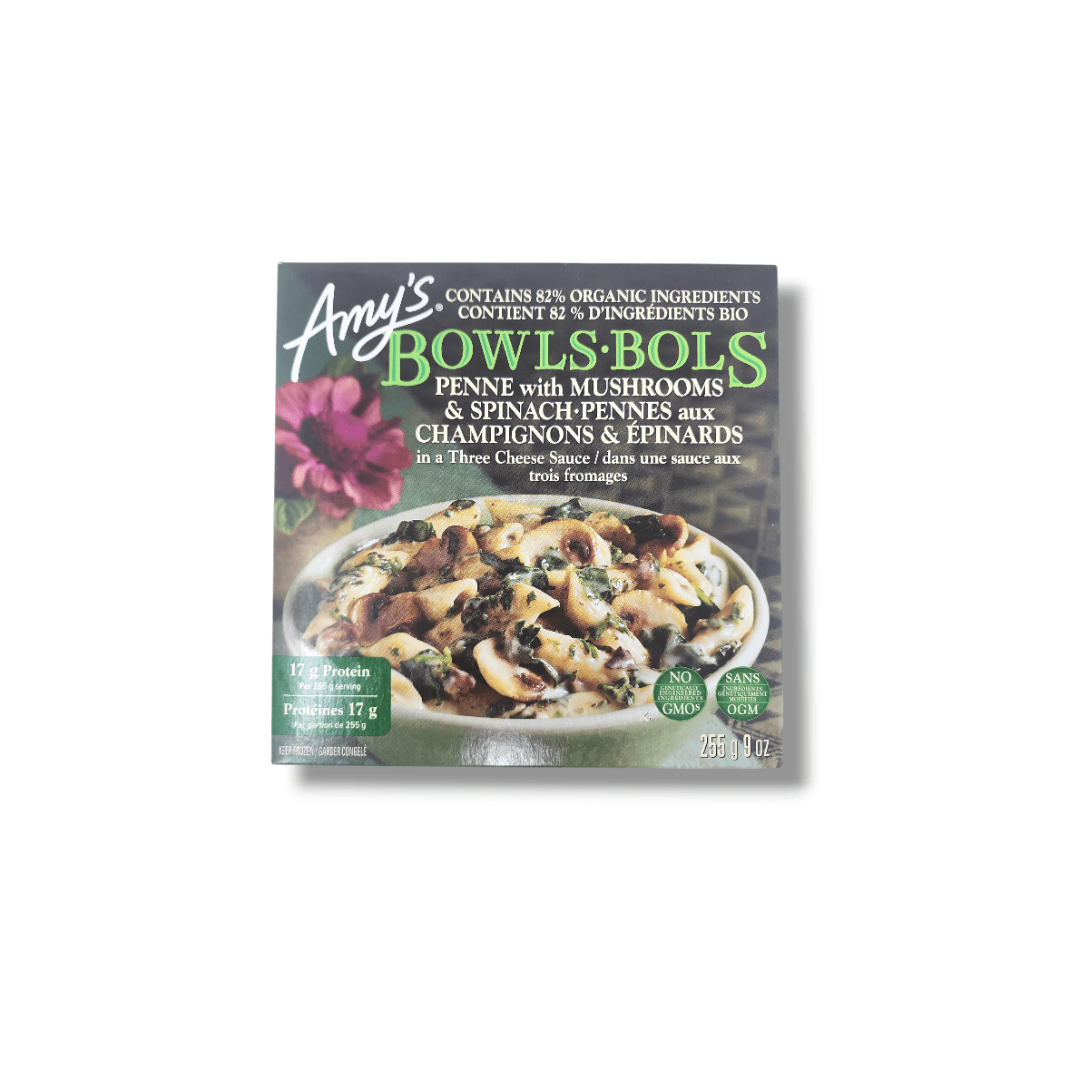 Amy’s Bowls Penne With Mushrooms &amp; Spinach (255g)