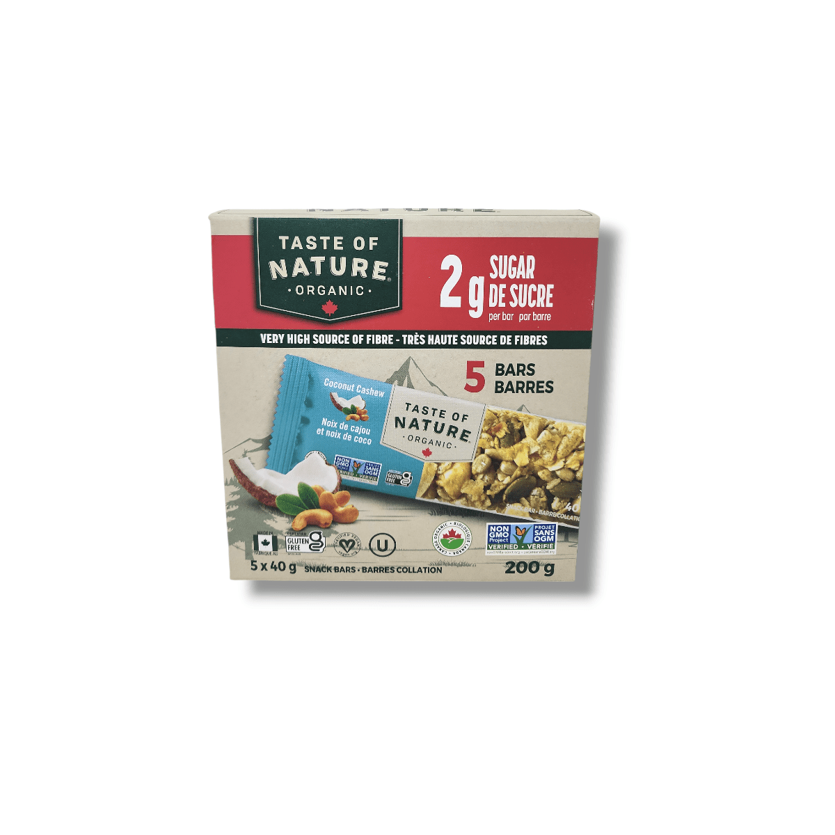 Taste Of Nature Coconut Cashew (5x40g)