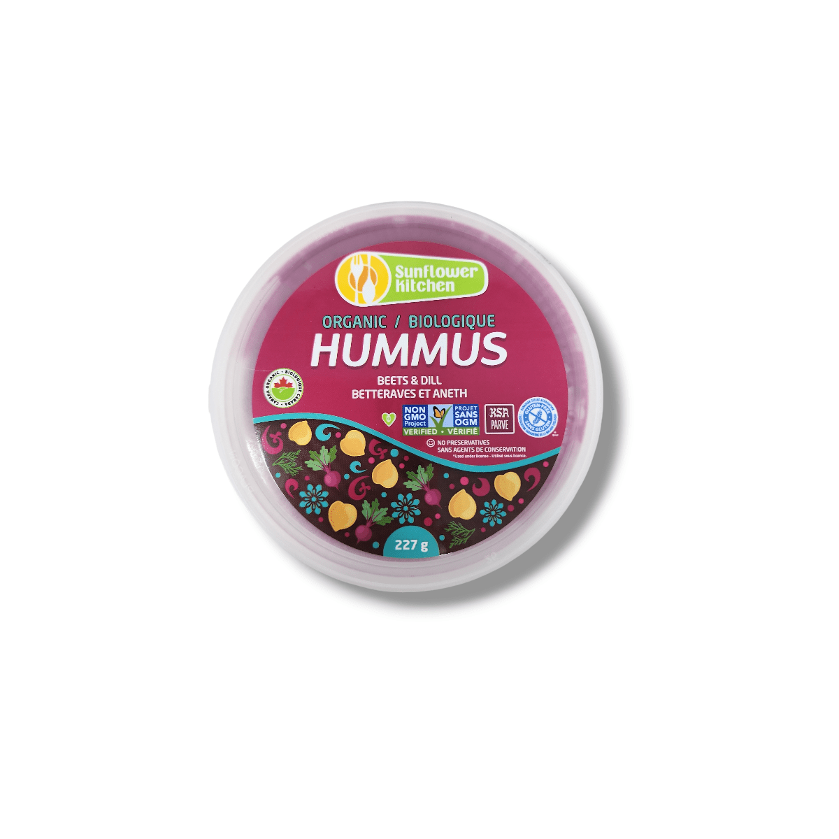 Sunflower Kitchen Hummus Beets &amp; Dill (227g)