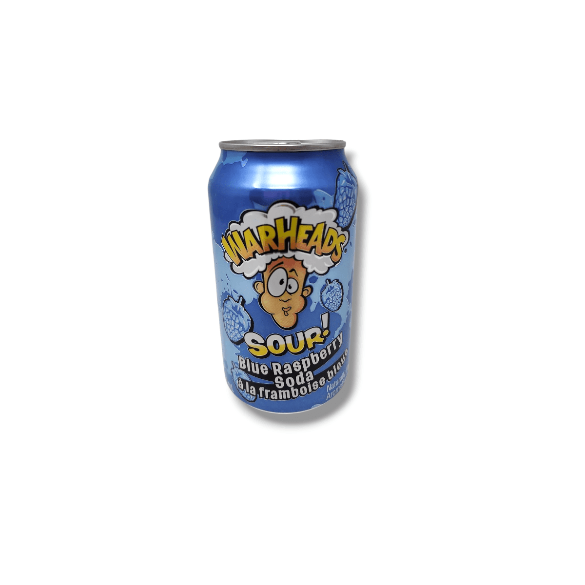 Warheads Sour Blue Raspberry Soda (355mL)
