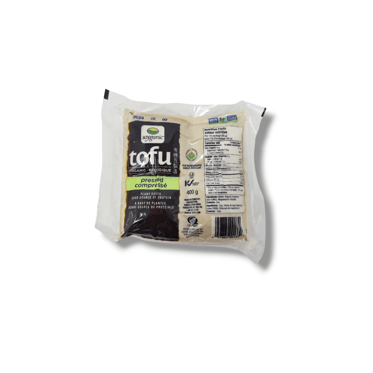 Soyganic Tofu Organic Pressed (400g)