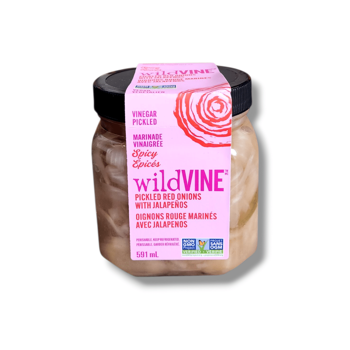 Wildvine Pickled Red Onions With Jalapenos (591mL)