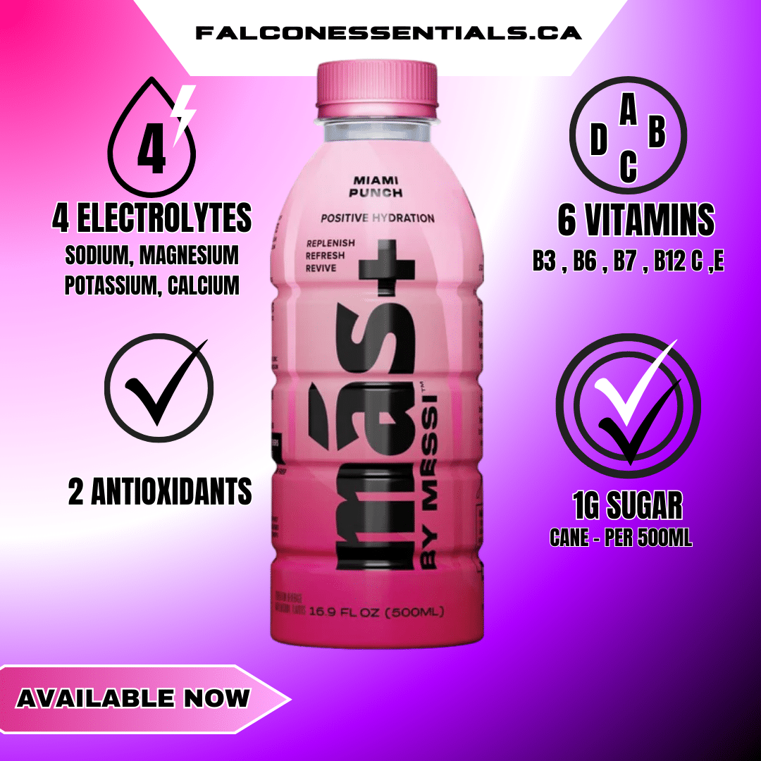 MAS+ by Messi  Premium Hydration Drink - Miami Punch