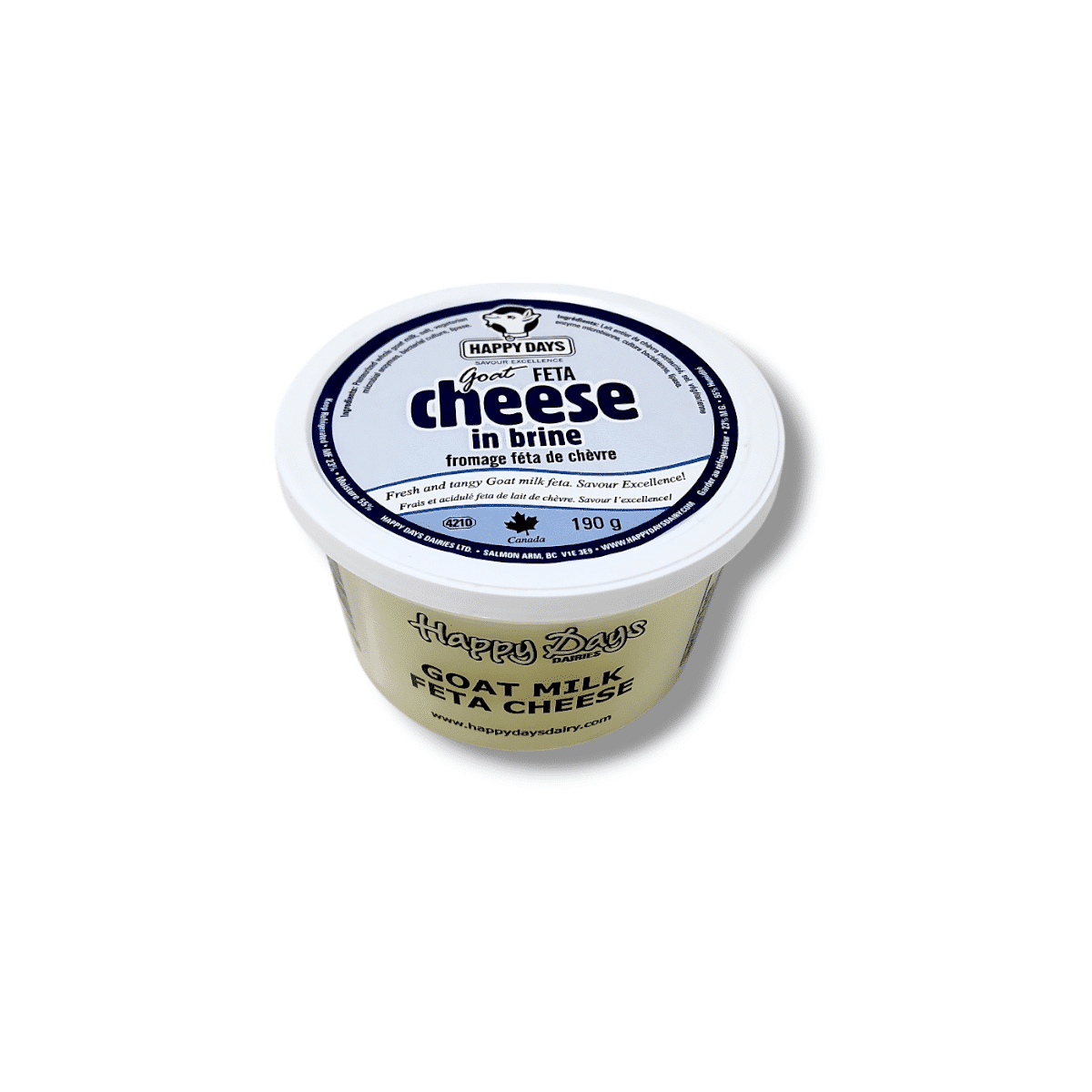 Happy Days Goat Feta Cheese In Brine (190g)