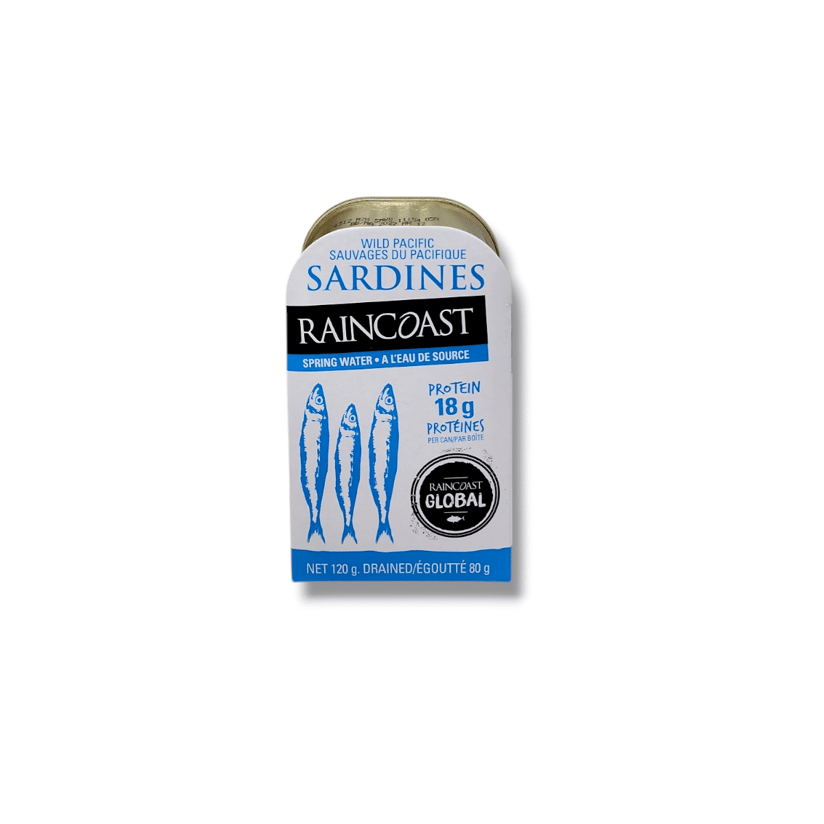 Raincoast Wild Pacific Sardines Spring Water (120g)