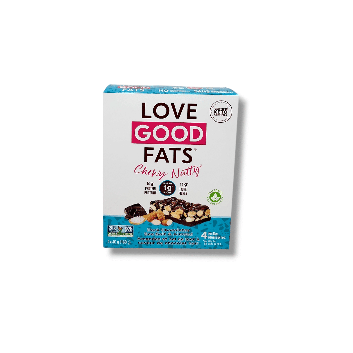 Love Good Fats Dark Chocolatey Sea Salt &amp; Almond (4x40g)