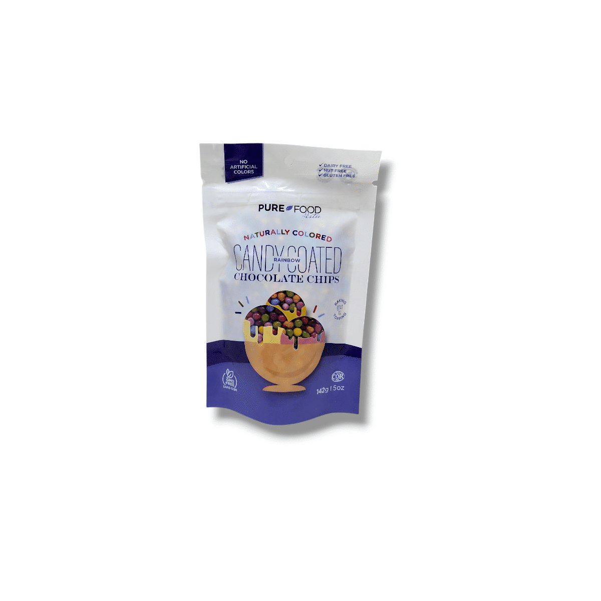Pure Food Naturally Colored Candy Coated Chocolate Chips (142g)