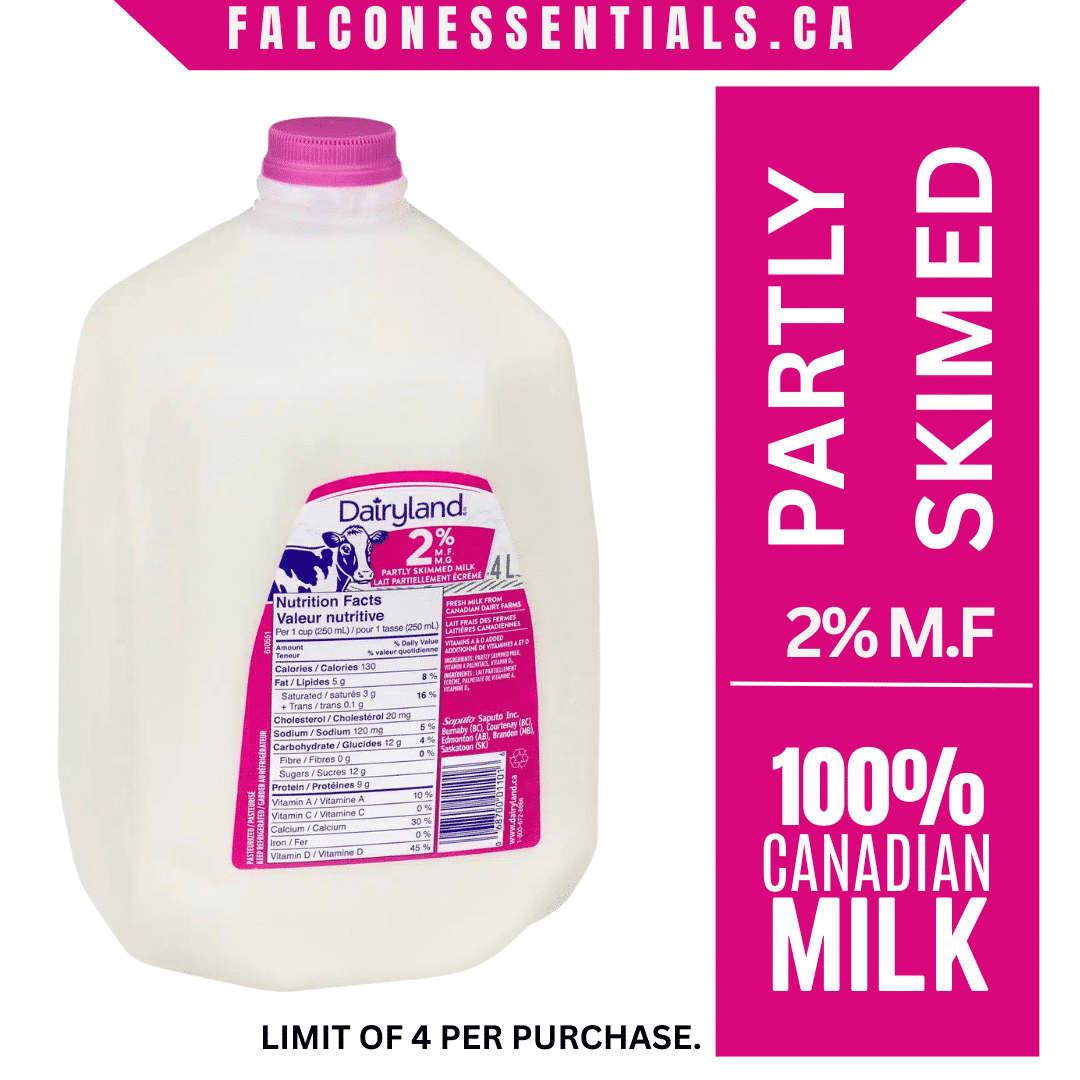 Dairyland Partly Skimmed Milk 2% (4L)