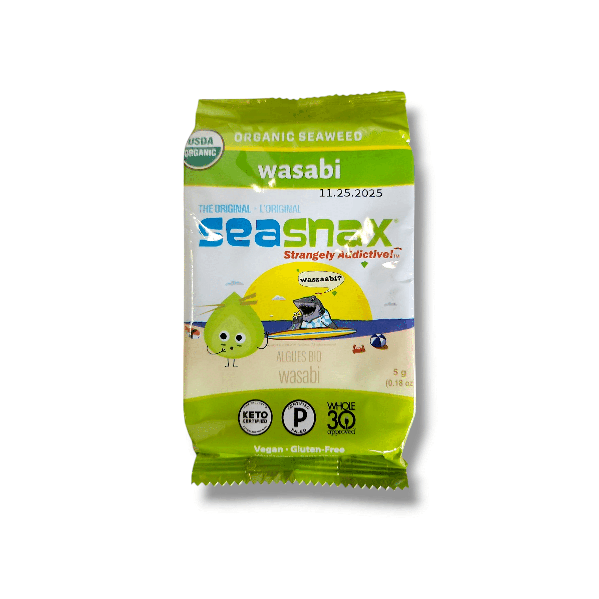 Seasnax Organic Seaweed Wasabi (5g)
