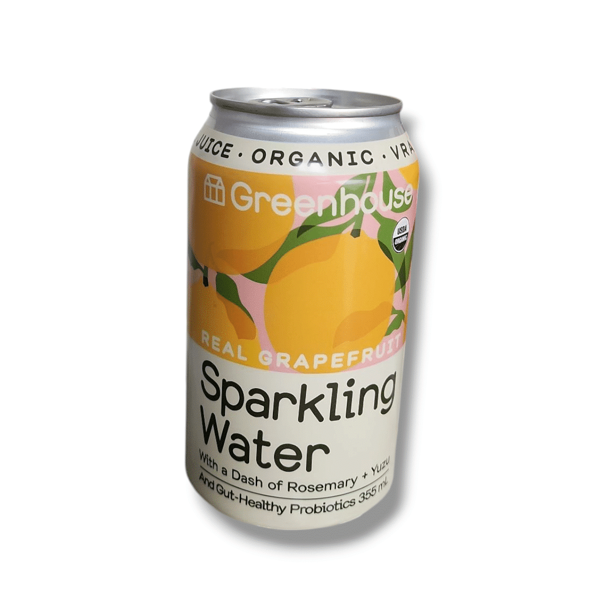 Greenhouse Sparkling Water Real Grapefruit (355mL)