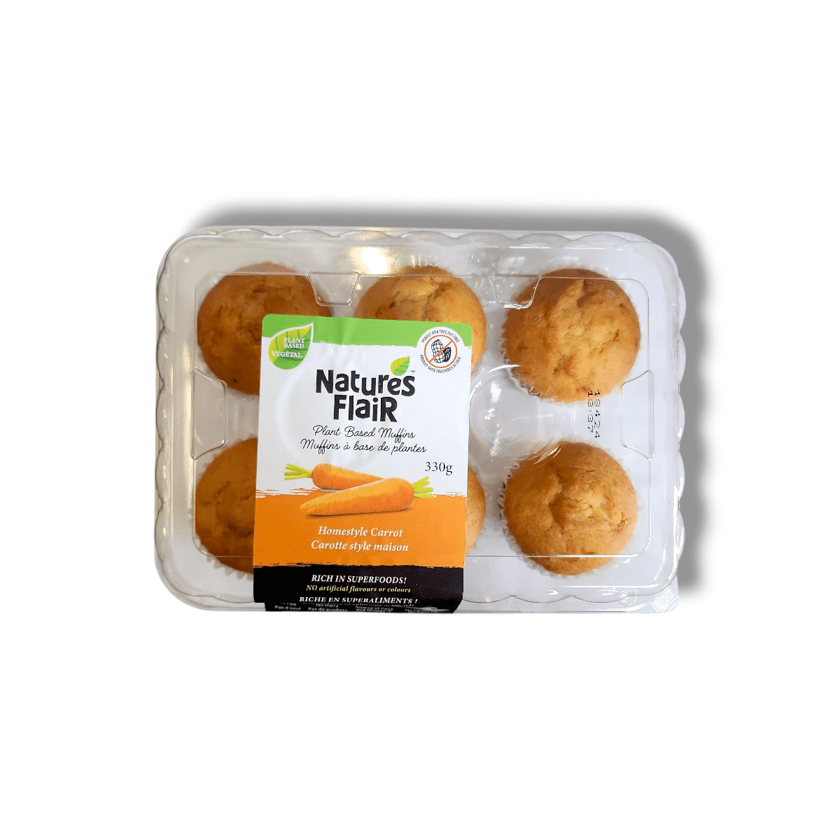Natures Flair Plant Based Homestyle Carrot Muffins (330g)