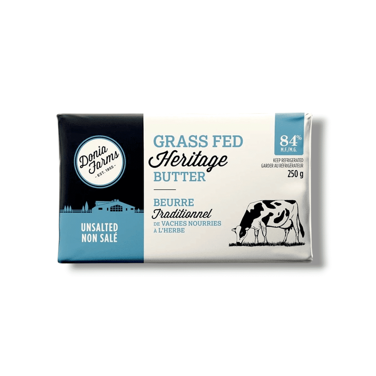 Donia Farms Grass Fed Heritage Unsalted Butter (250g)