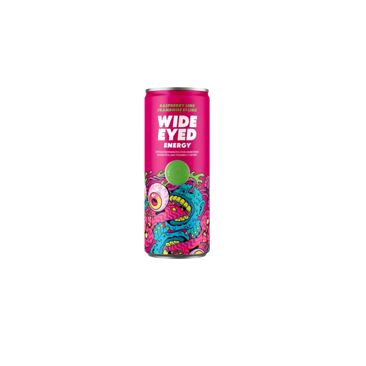 Wide Eyed Energy Raspberry Lime (355mL)