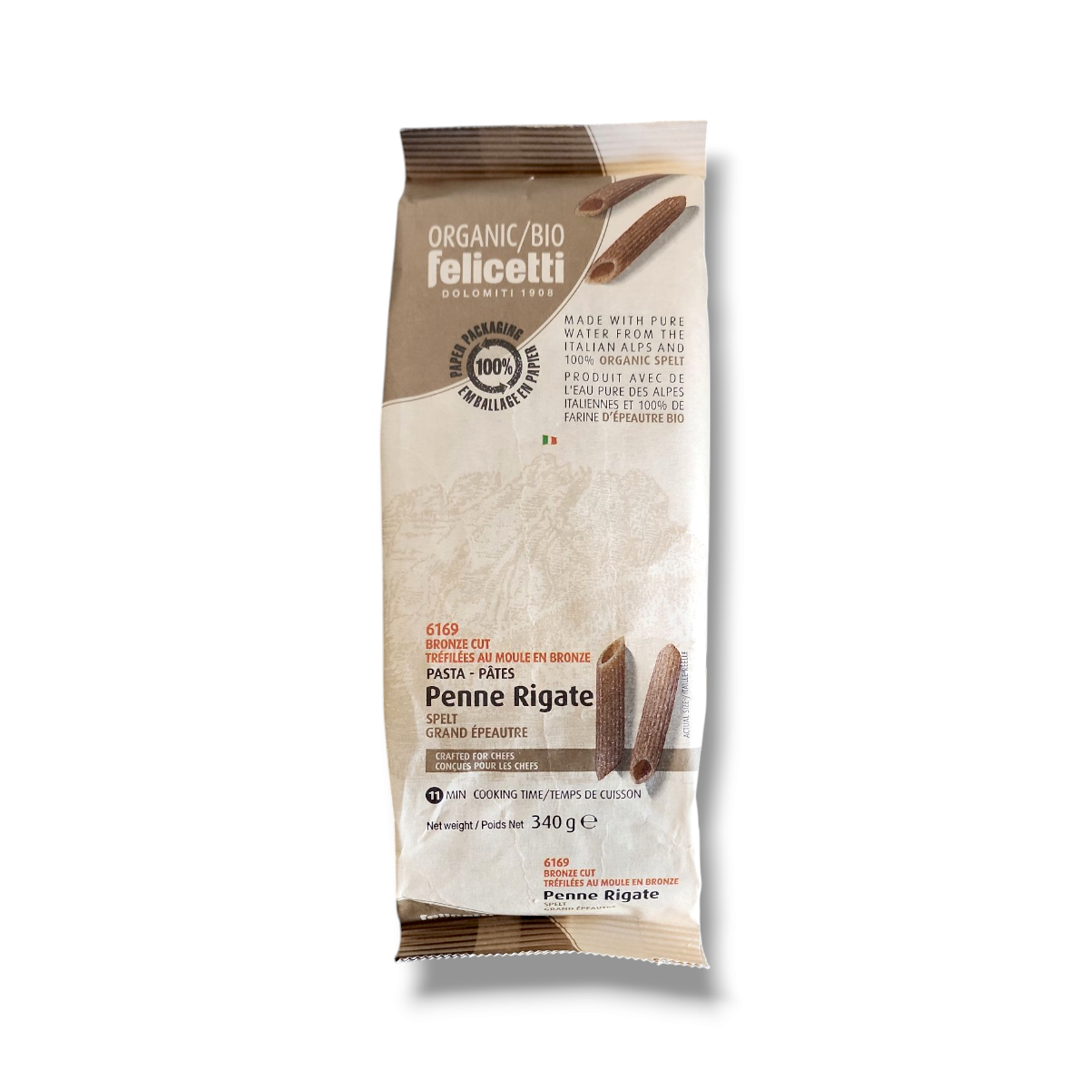 Felicetti Bronze Cut Penne Pasta Spelt (340g)