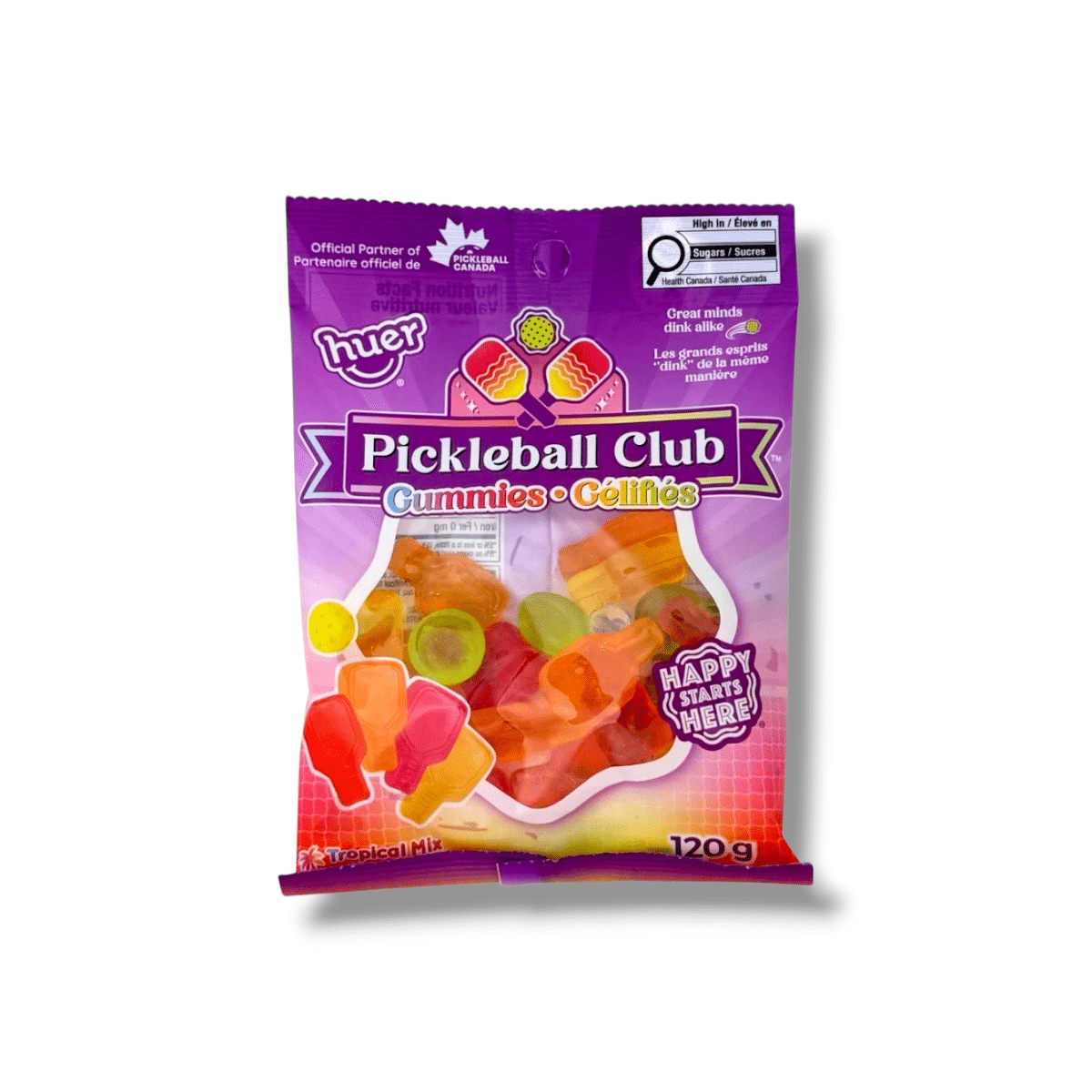 Huer Pickleball Club Gummies Tropical Mix (120g)