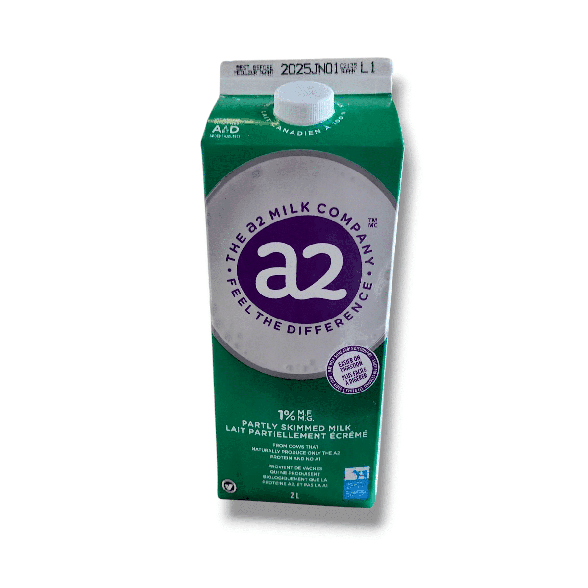 A2 1% Partly Skimmed Milk (2L)